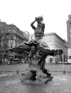 The Triton Fountain by Gian Lorenzo Bernini, in Piazza Barberini, Rome