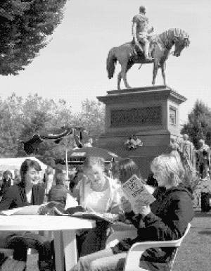 Well read: Edinburgh’s enthusiasm for knowledge means the annual book festival is always a popular event. The city is rated top in Europe for the educational background of the population, with 42 per cent of its residents educated to degree level.